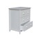 International Concepts Solid Wood Bedroom Dresser/Chest with 3 Drawers, White BD08-8003 - alternate 7